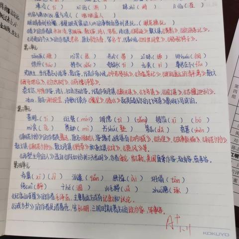 七上优秀积累本展示