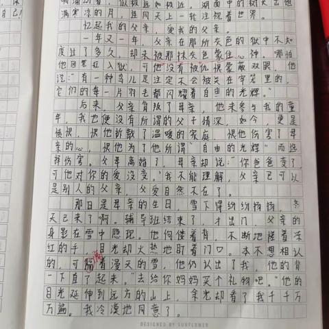 《这样的人让我 ……》   作文展评  2323班