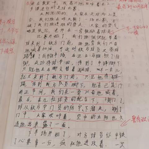 “足球比赛”话题作文