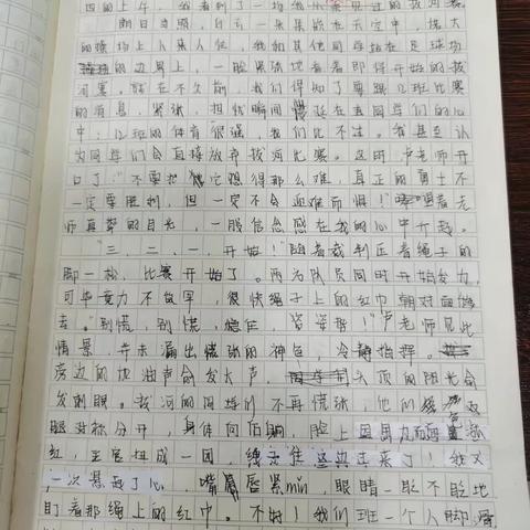 “运动会中令我印象深刻的一场比赛” 作文展评