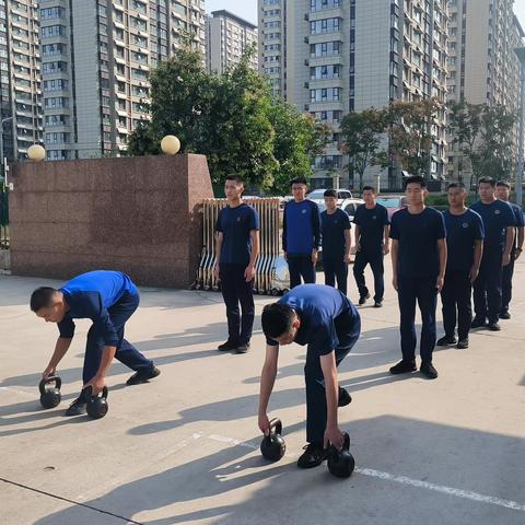 【临沂支队】沂河新区大队白沙埠消防救援站组织开展壶铃折返跑训练