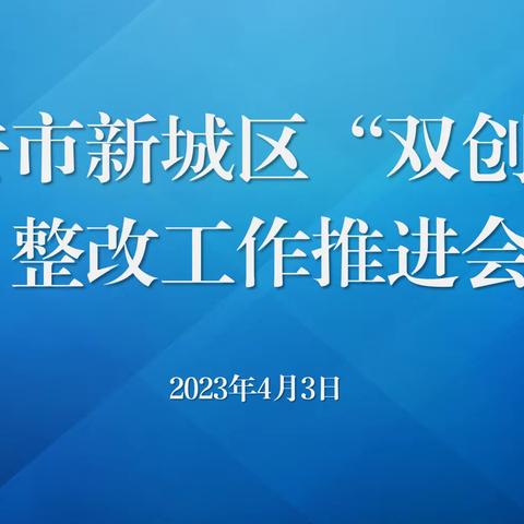 新城区召开义务教育优质均衡暨学前教育普及普惠“双创建”整改工作推进会