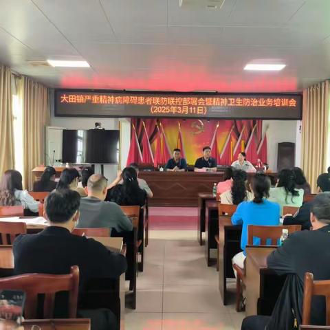 大田镇严重精神病障碍患者联防联控部署会暨精神卫生防治业务培训会