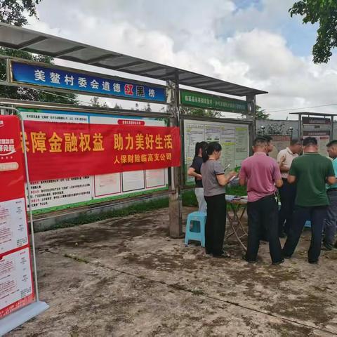 人保财险临高支公司“保障金融权益，助力美好生活”主题宣传活动走进美鳌村