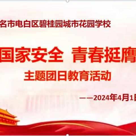 “国家安全  青春挺膺”主题团日教育活动