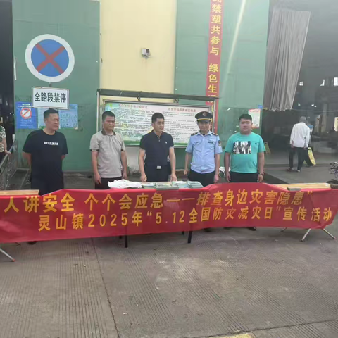 灵山镇开展“5·12”防灾减灾日宣传活动