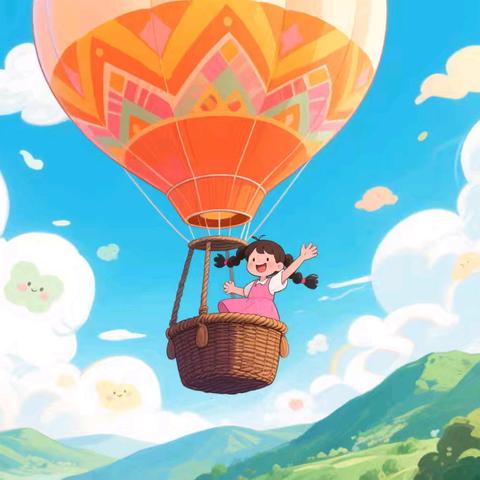 轿子山幼儿园小一班美术活动《漂亮的热气球》