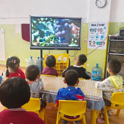 轿子山幼儿园小一班美术活动《葡萄一串串》