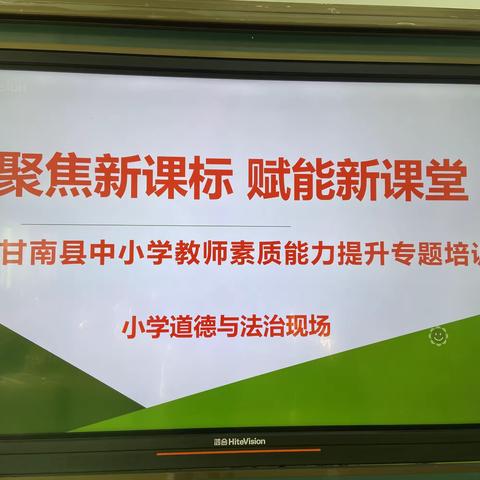 聚焦新课标 赋能新课堂  ——甘南县小学道德与法治学科教师能力素质提升培训活动