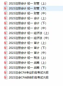 2023年注会轻一电子版PDF下载