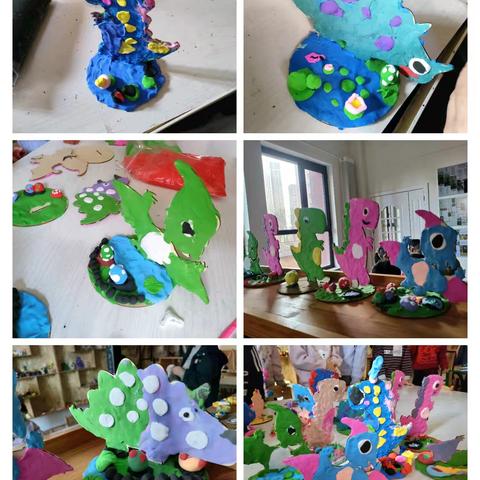 【幸福家园大地幼儿园】黏不一样的小恐龙