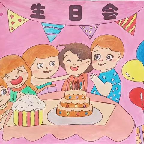 大风车幼儿园 六月份宝贝过集体生日啦