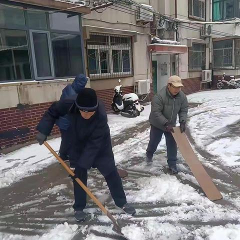 【泉南社区】开展“解民忧、清积雪，保障出行暖人心”清雪活动