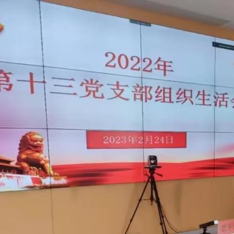 内蒙古自治区第四医院第十三党支部 召开2022年组织生活会