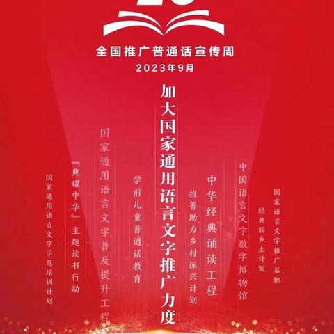 【阳光渝园•阅读】推广普通话   奋进新征程