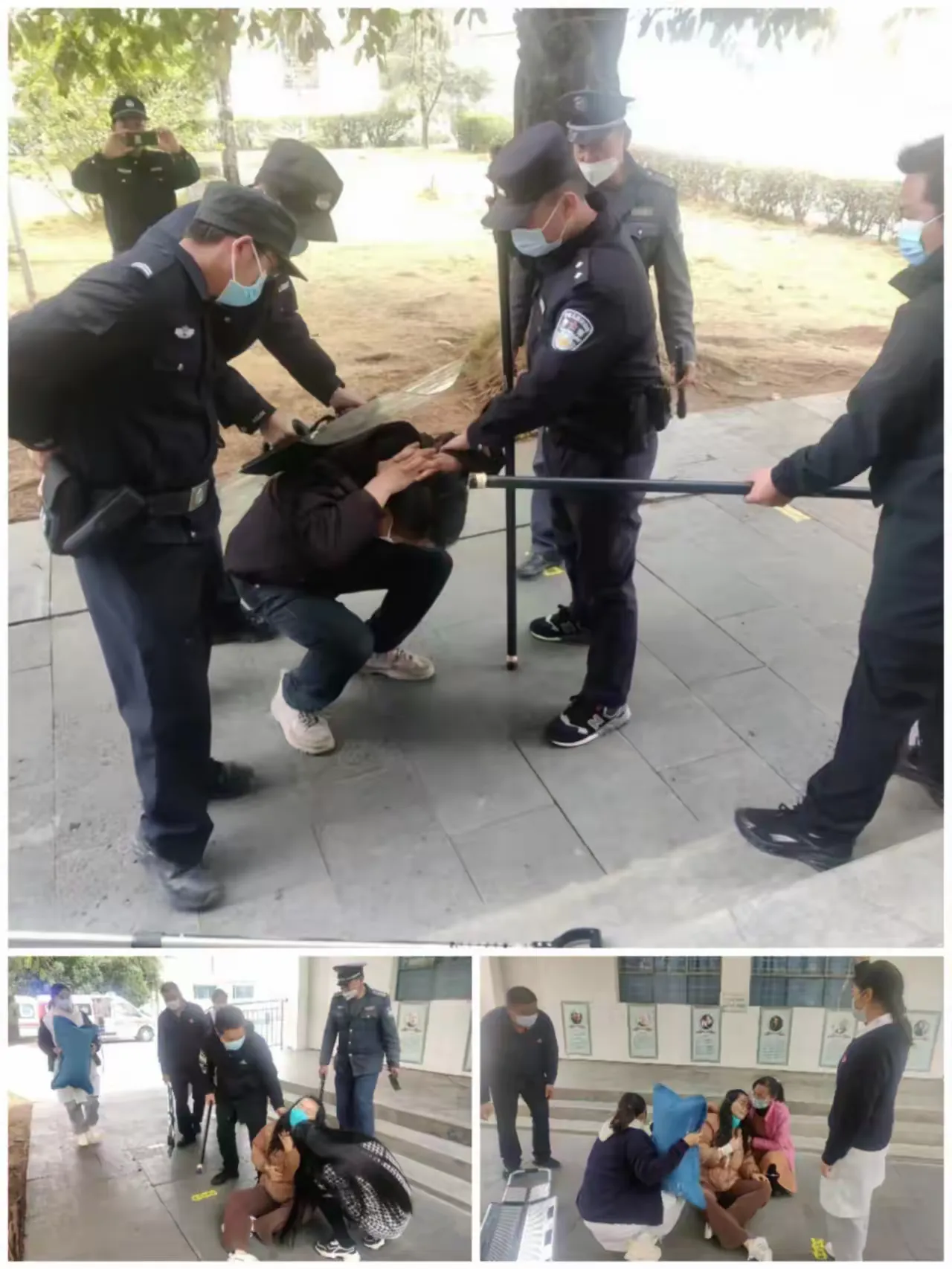 简篇-常演精练,守护安全——汉庄第二示范小学开展安全演练活动
