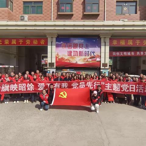 昭馀镇开展“党旗映昭馀，爱卫有我，党员先行”主题党日文明实践活动