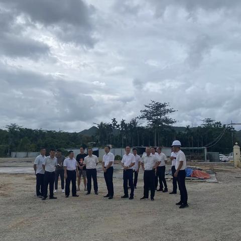 三亚市市委副书记尚林到我司人才城水质净化厂视察现场相关工作