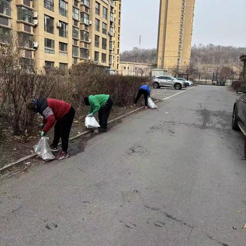 石桥子街道办事处仁和社区开展白色垃圾清理专项行动