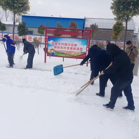 太尉镇开展清雪行动，保证道路畅通。