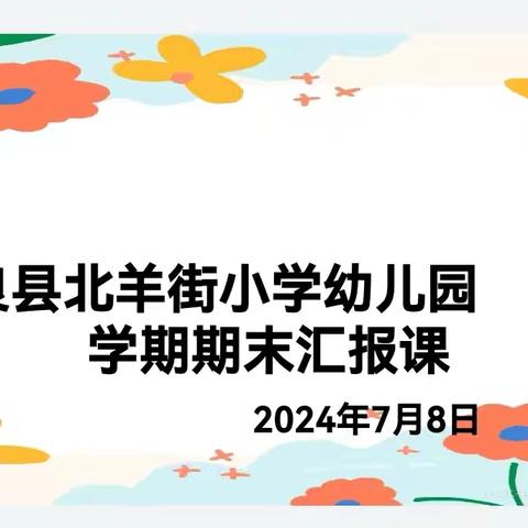 宜良县北羊街小学幼儿园期末汇报