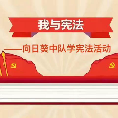 我与宪法 ——向日葵中队学宪法活动