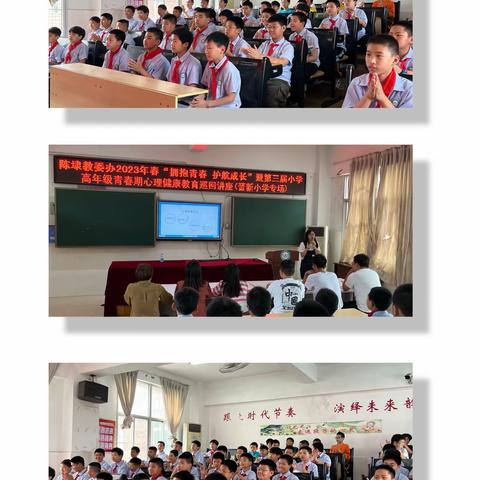 陈埭教委办2023年“拥抱青春  护航成长”暨第三届高年级青春期心理健康教育巡回讲座活动