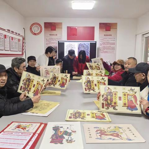 非遗薪火传·年画润民心——无影山街道前黄屯社区开展木版年画拓印体验活动