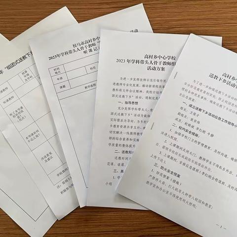 高村乡中心学校 送教下乡活动掠影