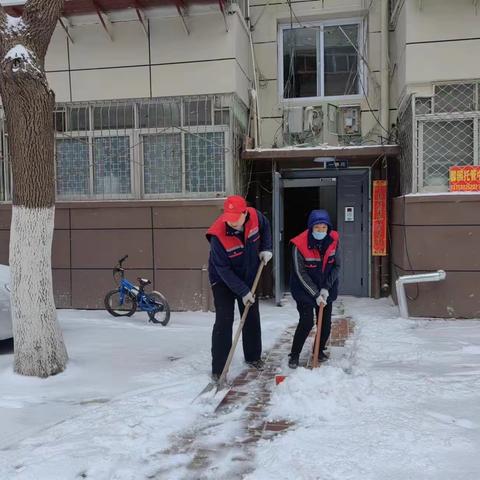 瑞雪满家园 扫雪护平安