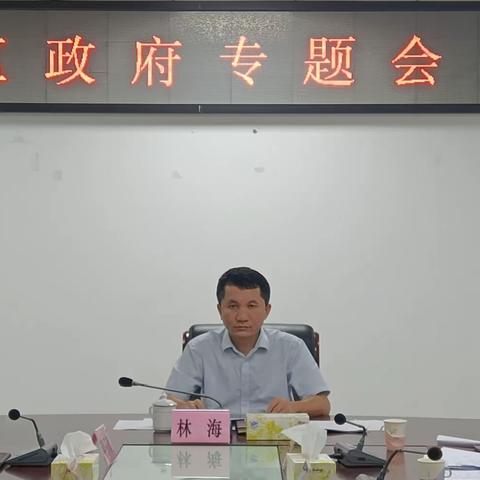 区政府林海四级调研员主持召开水务口项目研究推进会