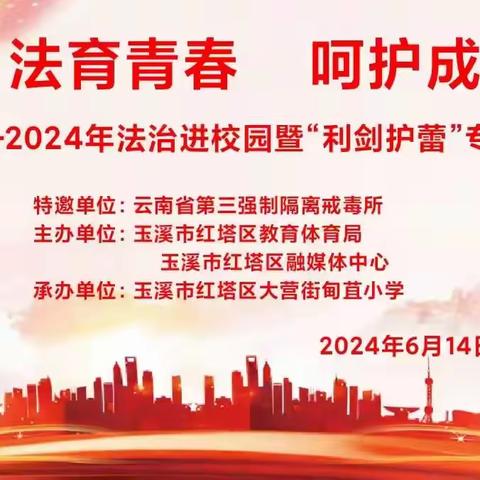 法育青春  呵护成长——大营街中心小学开展第七期2024年“法育青春 呵护成长”法治进校园暨“利剑护蕾”专项行动（甸苴小学专场）