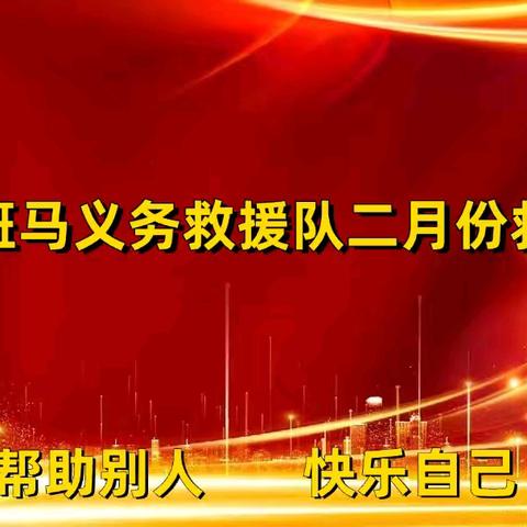 原阳县斑马义务救援队二月份救援报告