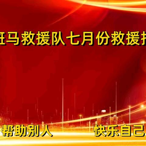 原阳县斑马义务救援队半年和七月份救援报告总结