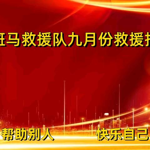 原阳县斑马救援队九月份救援报告总结