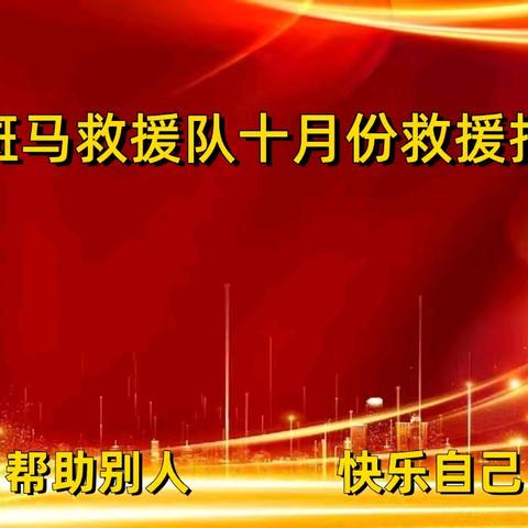 原阳县斑马救援队十月份救援报告总结