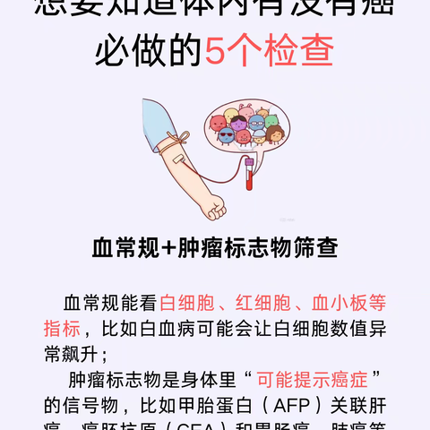 想要知道体内有没有癌必做的5个检查