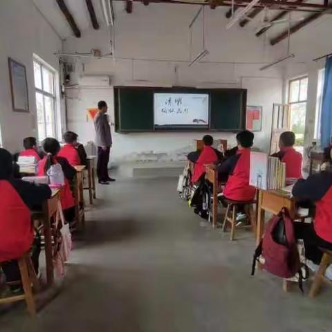 小泊头镇郑王小学进行“缅怀革命先烈，感恩幸福生活”的主题宣讲活动