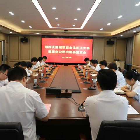 湘西天麓城项目召开全体职工大会暨置业公司中期会精神宣贯会