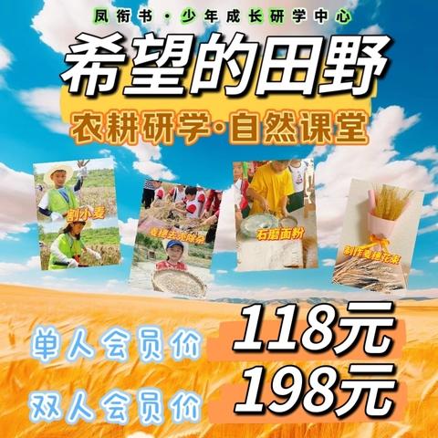 【希望的田野】 凤衔书少年成长营 2024夏季农耕研学·自然课堂