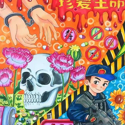 禁毒绘画参考1