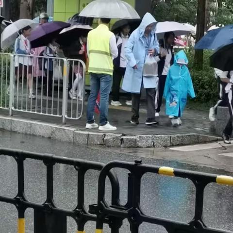 台风雨中最美身影——记录东珠学校一（6）班家长义工们