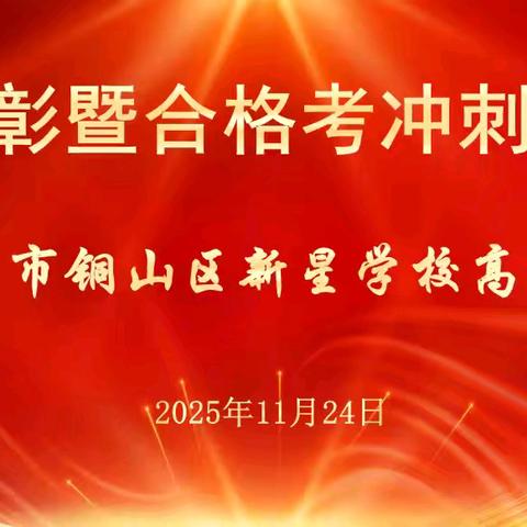 新星学校高中部隆重举行期中表彰暨合格考冲刺动员大会