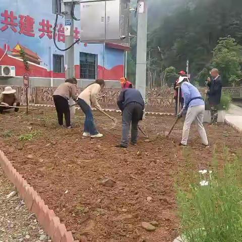 【村居动态】牛角塘村： 生态长廊巩固提升，河堤绿化我们在行动