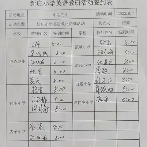 同心研教材，携手育英才 —新庄小学英语学科教材培训活动纪实