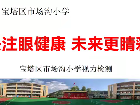 关注眼健康 未来更睛彩——宝塔区市场沟小学视力防控月系列活动