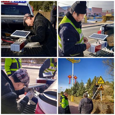 【护学行动】呼伦贝尔市公安局交通管理支队设施管理维护大队为校园周边交通设施升级，筑牢学生出行“防护盾”