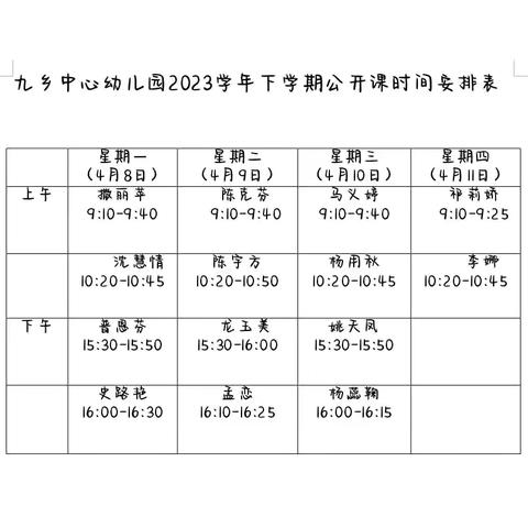 “深耕教研，共同成长”一宜良县九乡中心学校学前部2024学年上学期教师岗位练兵活动