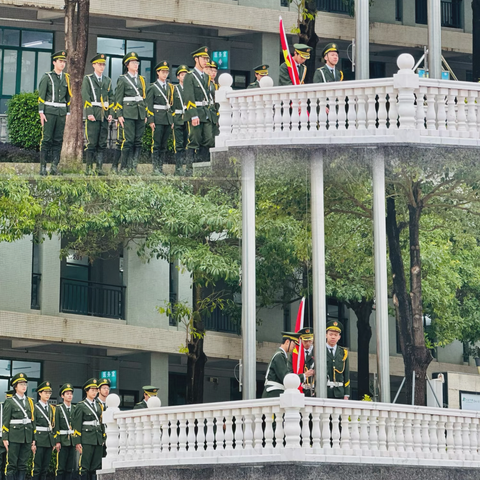 铭记历史，勿忘国耻 ‍—陆丰市玉燕中学九年级升旗仪式 ‍