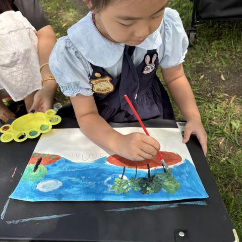 小毛孩美术夏季户外写生 1